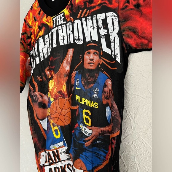 ALL OVER PRINT JORDAN CLARKSON PHILIPPINES AOP HEAVY SOFT CUT & SEW RARE SZ L - Picture 3 of 5